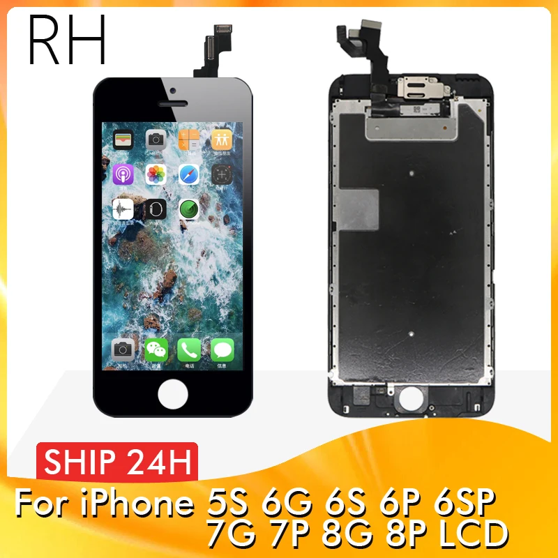 AAAA + для iPhone 6S 6SP 7P 8 8Plus ЖК-дисплей с 3D сенсорным экраном дигитайзер полный комплект