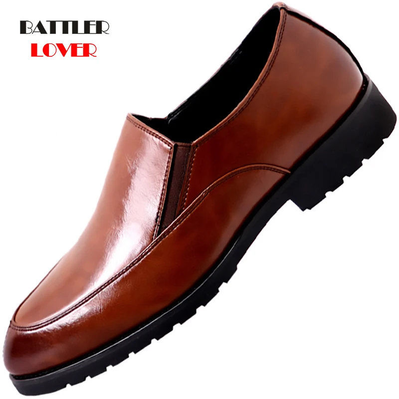 High Quality Leather Formal Shoes for Men British Style Buckle Black Brown Color Man Casual Shoes Male Slip On Footwear