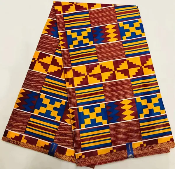 Java восковая ткань с Африканским принтом ткань Африканская восковая печать ткань для лоскутов 6 ярдов хлопковая ткань Анкара ткань L-32