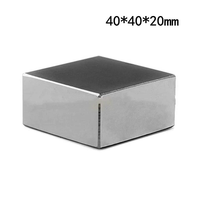 

Neodymium Magnet Super Strong Rare Earth Magnets 40 *40* 20mm Magnetic Permanent NdFeB Square Magnet Multifunction DIY magnet
