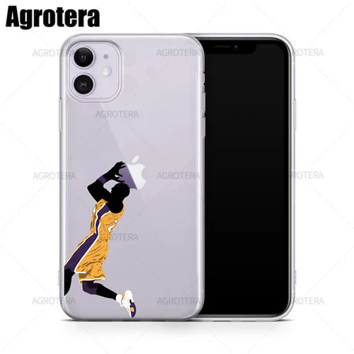 Agrotera Phone Cases James Harden Andre Iguodala Paul George Clear TPU Case Cover for iPhone 12 SE2020 XS 13 for iPhone11Pro Max Kobe Bryant