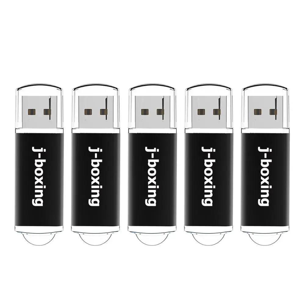Черный J-бокс, 5 шт., USB флеш-накопители, 1 ГБ, 2 ГБ, 4 ГБ, 8 ГБ, 16 ГБ, 32 ГБ, прямоугольная Флешка с крышкой, флешки, USB карта памяти для ПК, подарки - Цвет: Черный