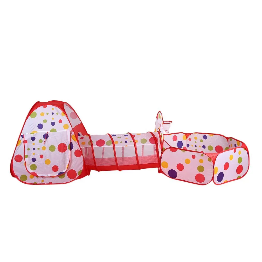 

Children's Tent Toy Foldable 3 In 1 Play House Pool Ball Pit Game Tunnel Tent Yard Toys For Kids Funny Outdoor tipi Sport Toys