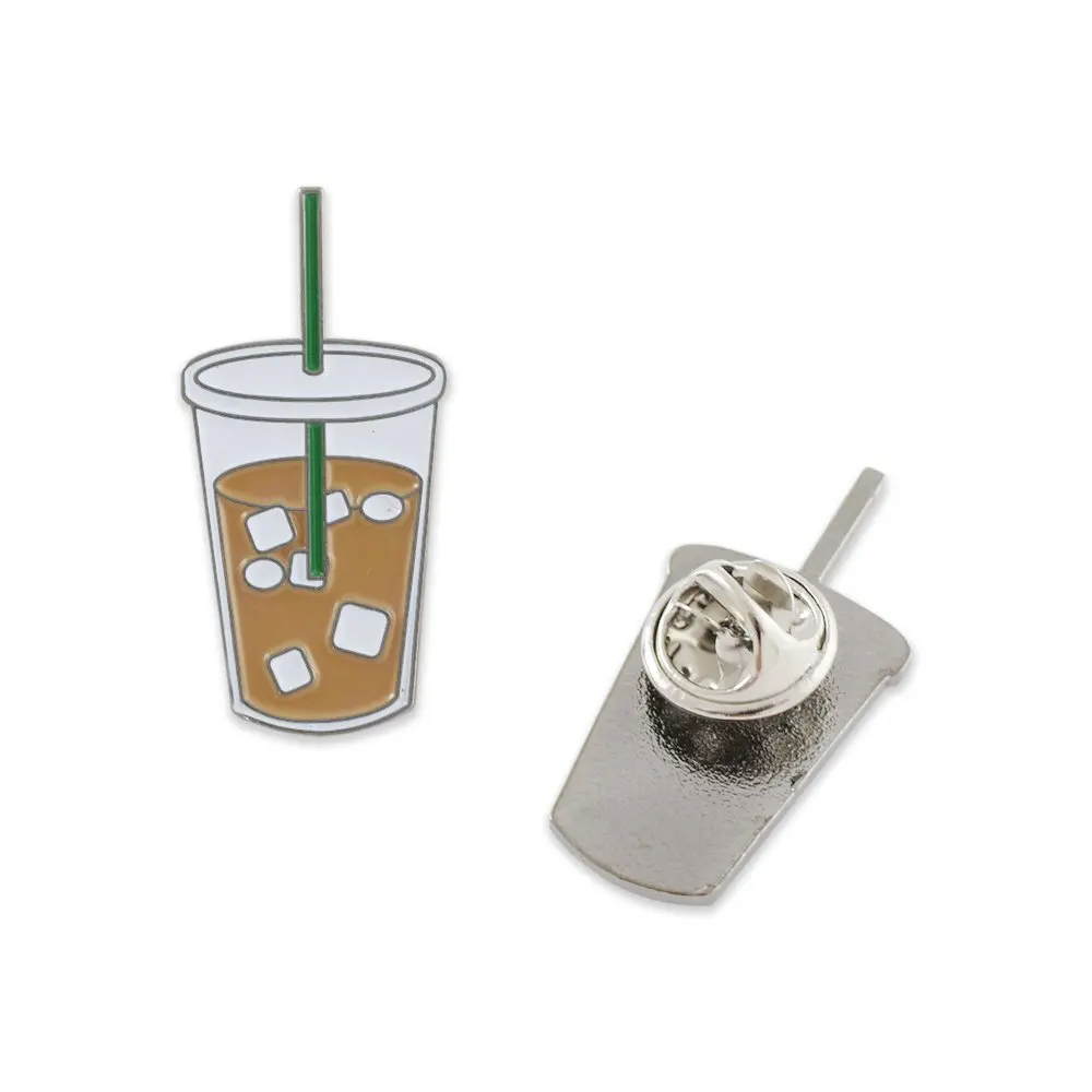 Новинка Iced Coffee эмаль отворот значок воротник булавки рюкзак шляпа аксессуары