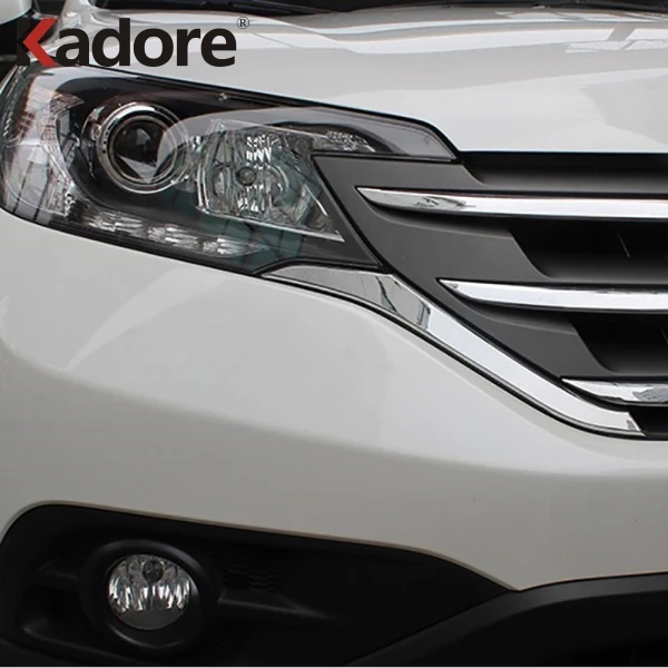 Для CRV 2012 2013 Хром Передняя решетка гриль головной светильник крышка отделка вставка Стайлинг молдинг украшения Аксессуары