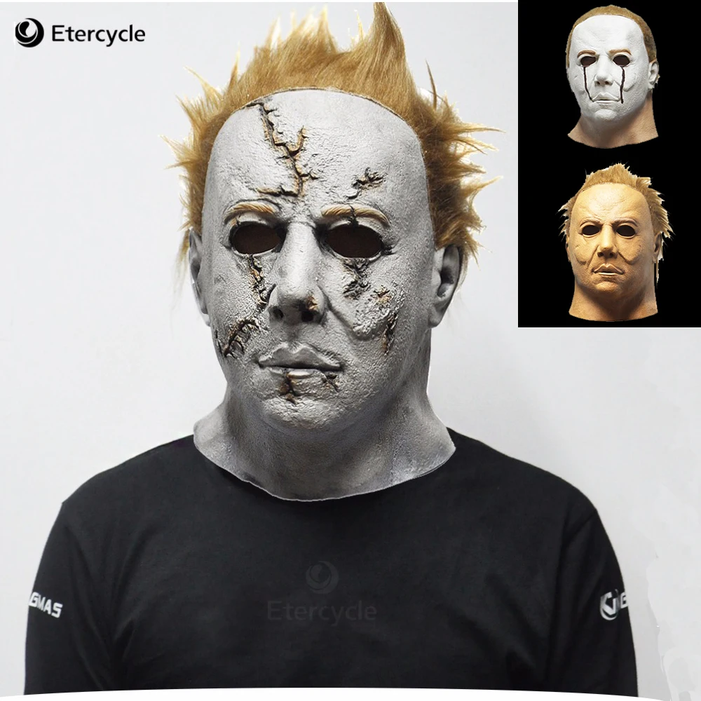 Хэллоуин пугающая маска Mystery Michael Myers Maske Movie horror латексная для косплея маскарадные