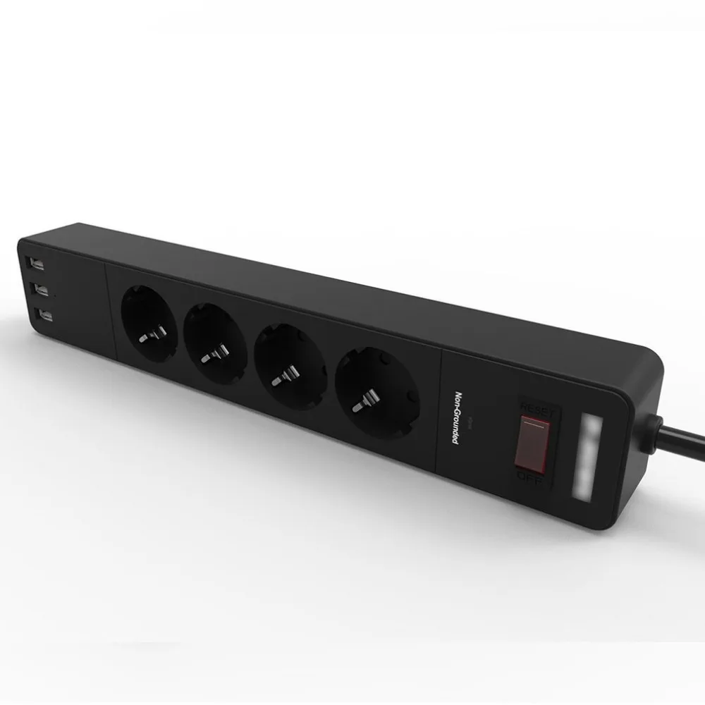 Smart USB Power Strip Socket EU Plug 4 Outlet 3 Port USB Charger Phone Tablet Charger Adapter For Home