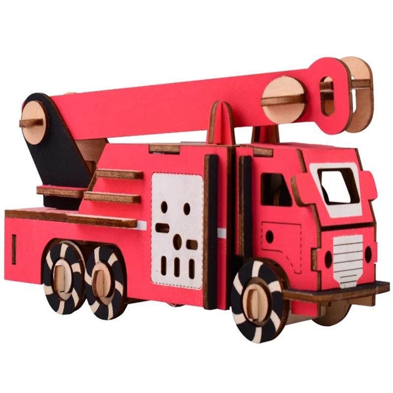 

3D Wooden Toys Jigsaw Puzzle Assembled Diy Handmade Children Customized Early Education Buiding Montessori Bricks Toy