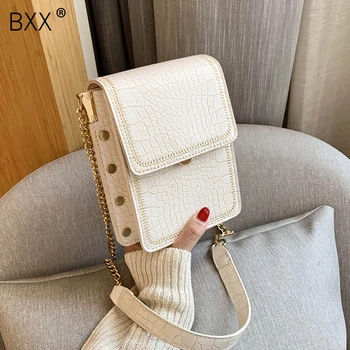 

[BXX] Stone Pattern PU Leather Shoulder Bags For Women 2020 Autumn Small Chain Crossbody Bag Female Travel Handbags HN965