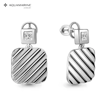 

AQUAMARINE stud with cubic, silver 925