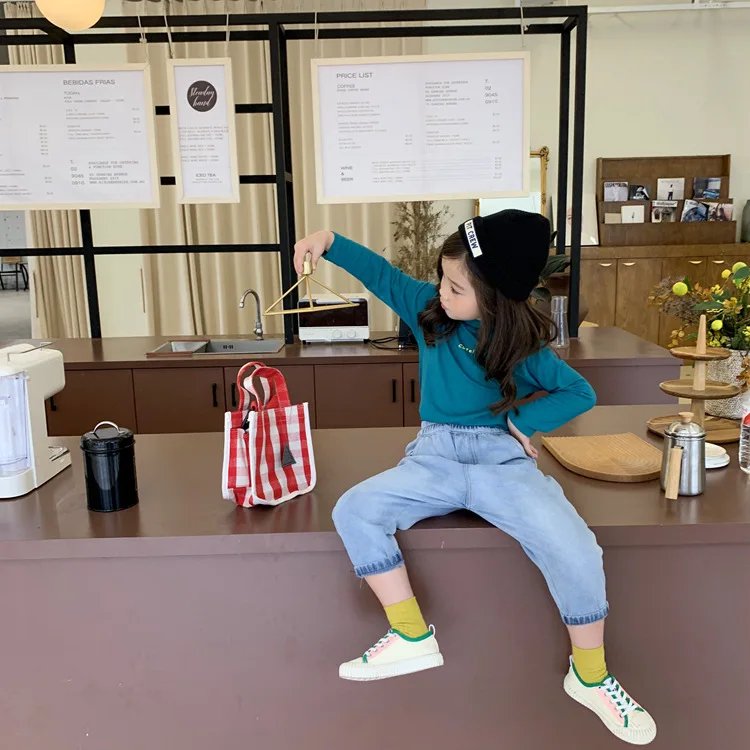 New Stylish Girls Boys Denim Pants Autumn Fashion Kids Denim Pants Kids Clothes 2-7t