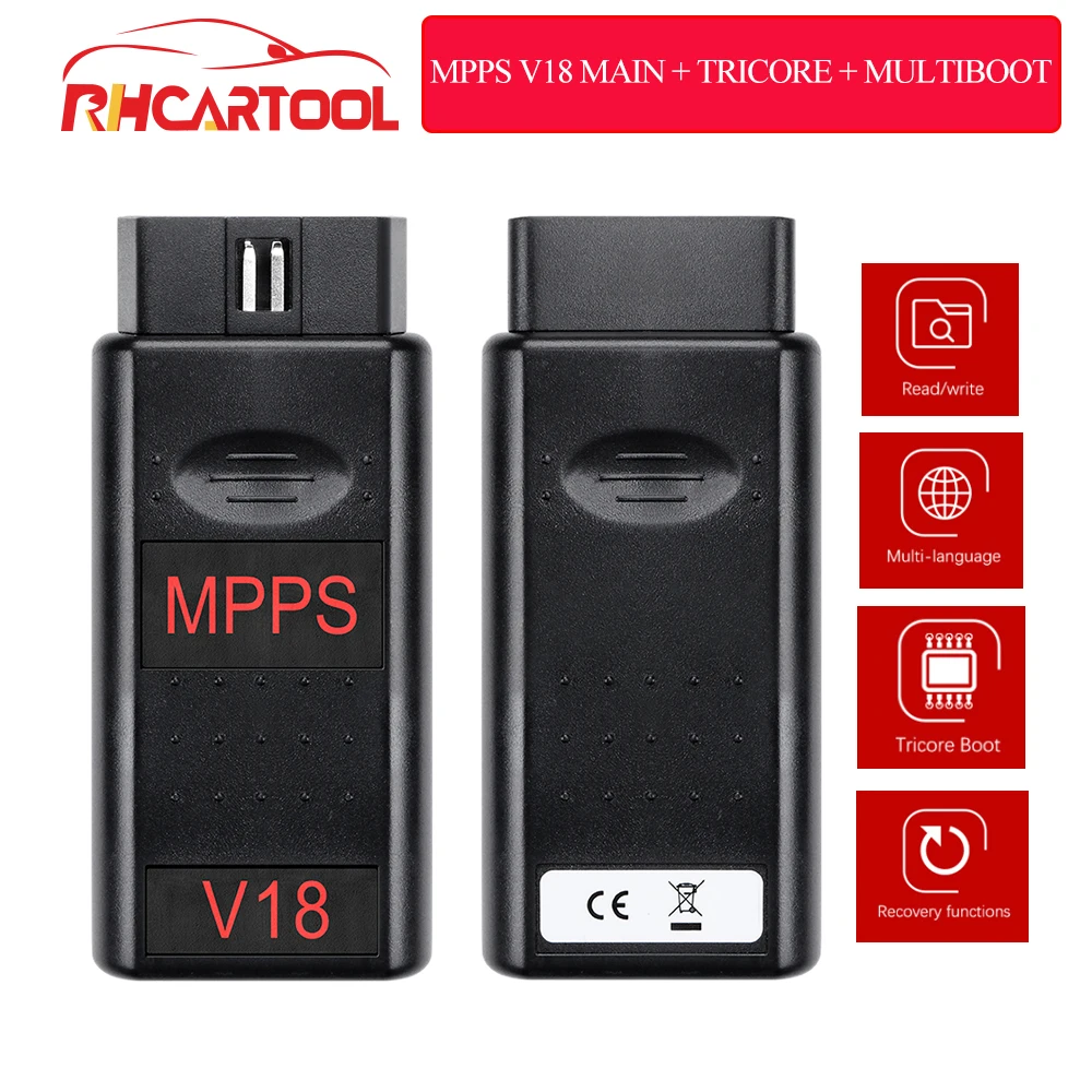 OBD2 MPPS V18.12.3.8 основной+ Tricore+ Multiboot с Breakout Tricore Cable MPPS 18 V16 чип ЭБУ тюнинг диагностический кабель MPPS 16