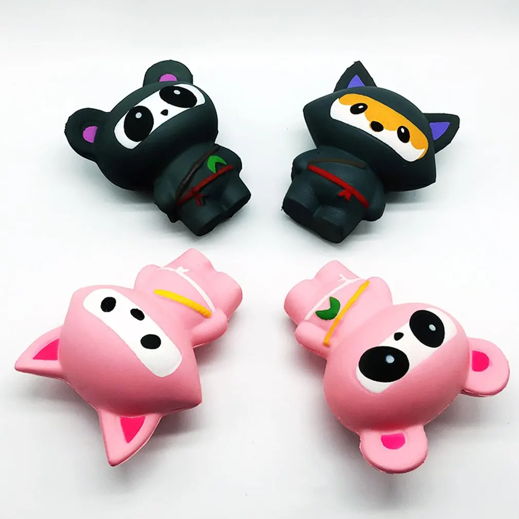 Животное Jumbo 13 см Kawaii Ninja мягкое панда/медведь/лиса хлеб мягкий медленно поднимающийся Забавный малыш игрушка сладкий Шарм мультфильм