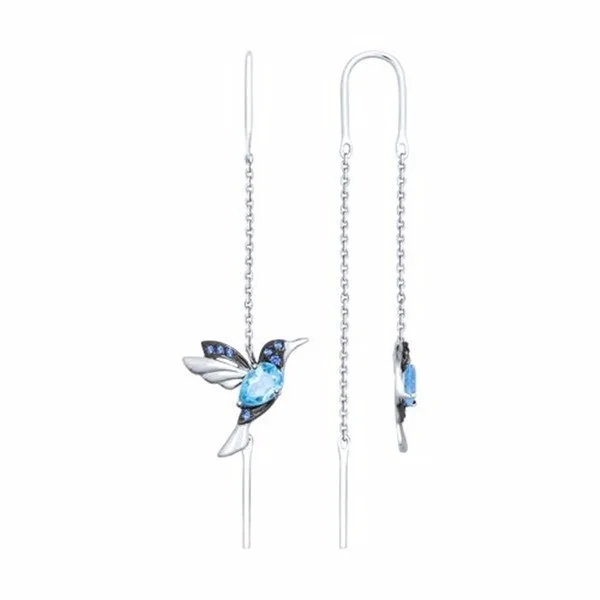 

New Bird Earrings,Long Tassel Pendant Earrings, Crystal Earrings for Women Girls Gift