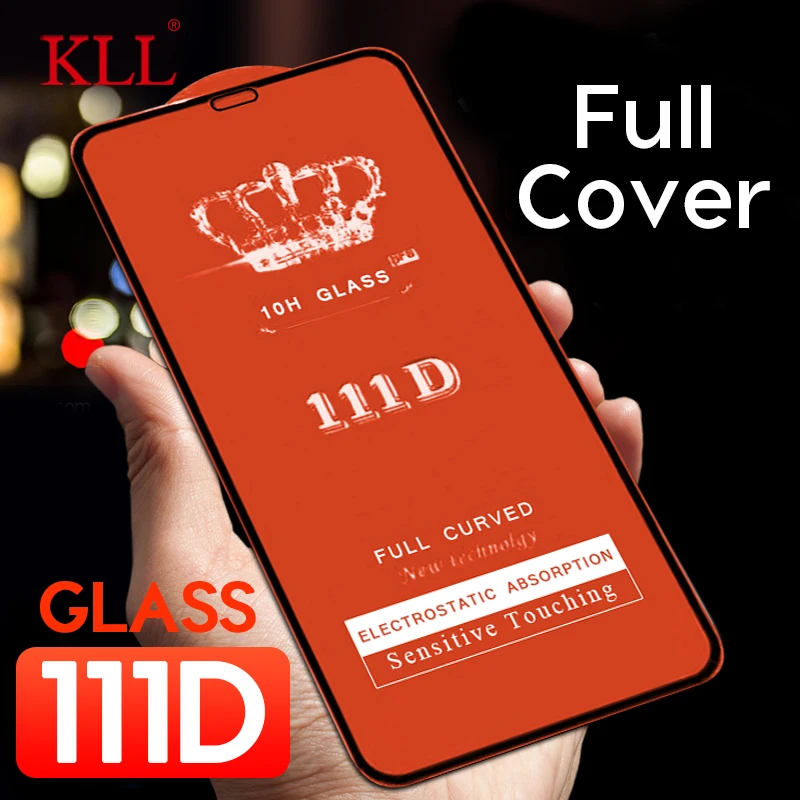 

111D Curved Edge Full Cover Tempered Glass for iPhone XR X XS MAX Screen Protector for iPhone 6 6s 7 8 Plus Protective Glass