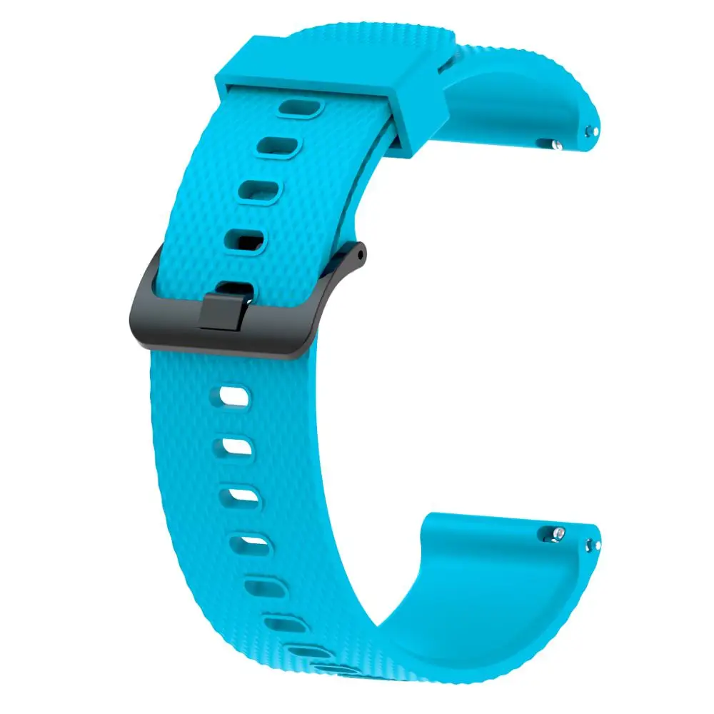 20mm watch strap for Garmin fenix 5 5x 5s band galaxy watch 42mm active 2 silicone wrist bracelet smart watch band Vivomove HR 3 - Цвет ремешка: sky blue