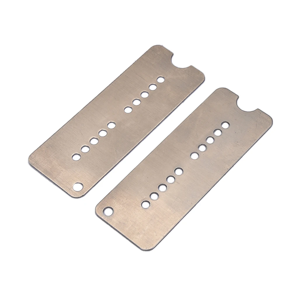 Tooyful 2 Pieces Cupronickel Neck+Bridge Pickup Baseplates for Electric Guitar P90 Soap Bar Pickup Accessory