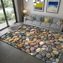Wishstar-tapis 3D en flanelle souple, grand, imprimé pierre, pour les chambres, dans le couloir, tapis de cuisine antidérapant, pour sol