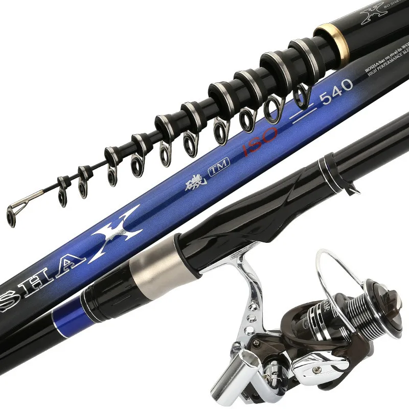  Rock Fishing Olta Telescopic Fishing Rod Hand Pole Dual-use Carbon Canne De Peche Long Sections Fis