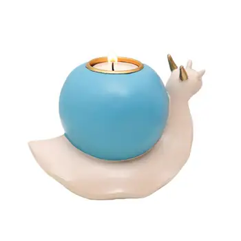 

1PC Nordic Style Creative Lovely Snail Resin Candlestick Adornment Candle Holder Candle Stand for Living Room Home Decoration