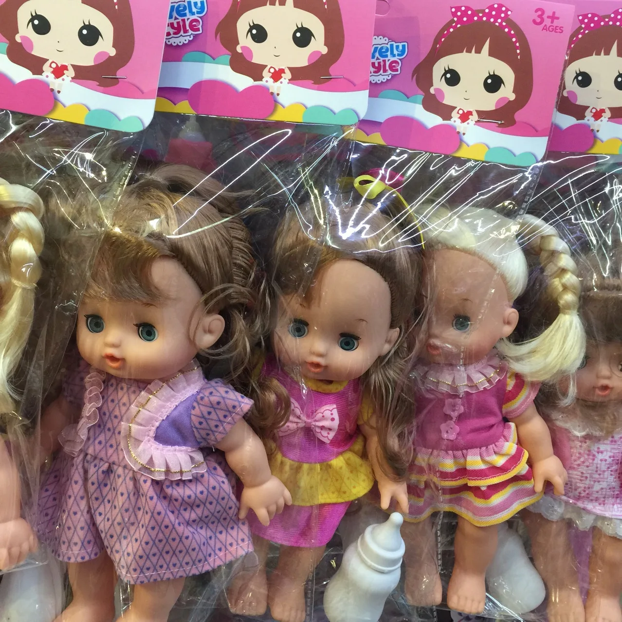 

In Bulk Replaceable Doll Sound Making Doll with Feeding Bottle 3D Eyes Really Play House Toys Hot Selling Variety Style