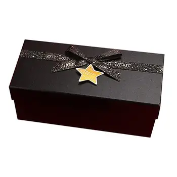 

Christmas Cup Gift Box Packing Box Rectangular Jewelry Gift Box with Ribbon