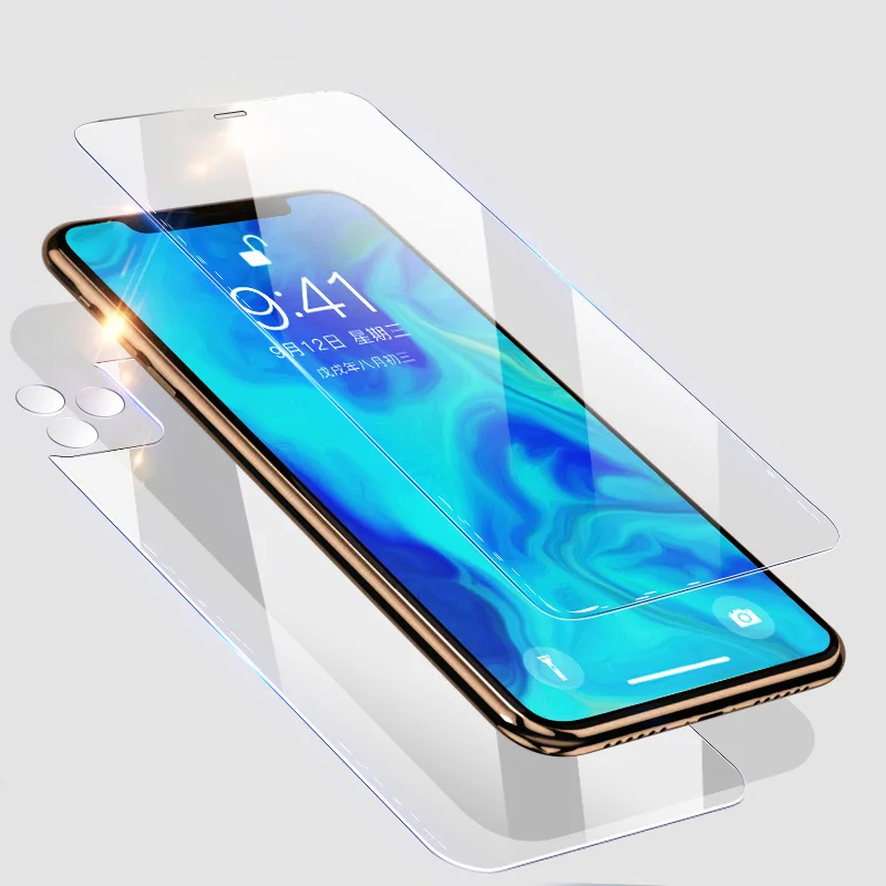 Защитное закаленное стекло 15H для iphone 11 X XS XR MAX pro max пленка передней и задней