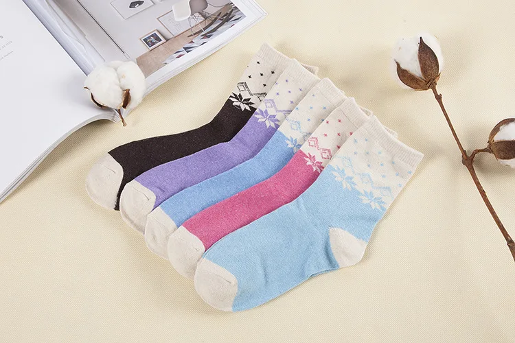 Распродажа, японские носки с Мопсом, Calcetines Mujer, 5 пар со скидкой, осенне-зимние носки, утолщенные Теплые повседневные Хлопковые женские носки
