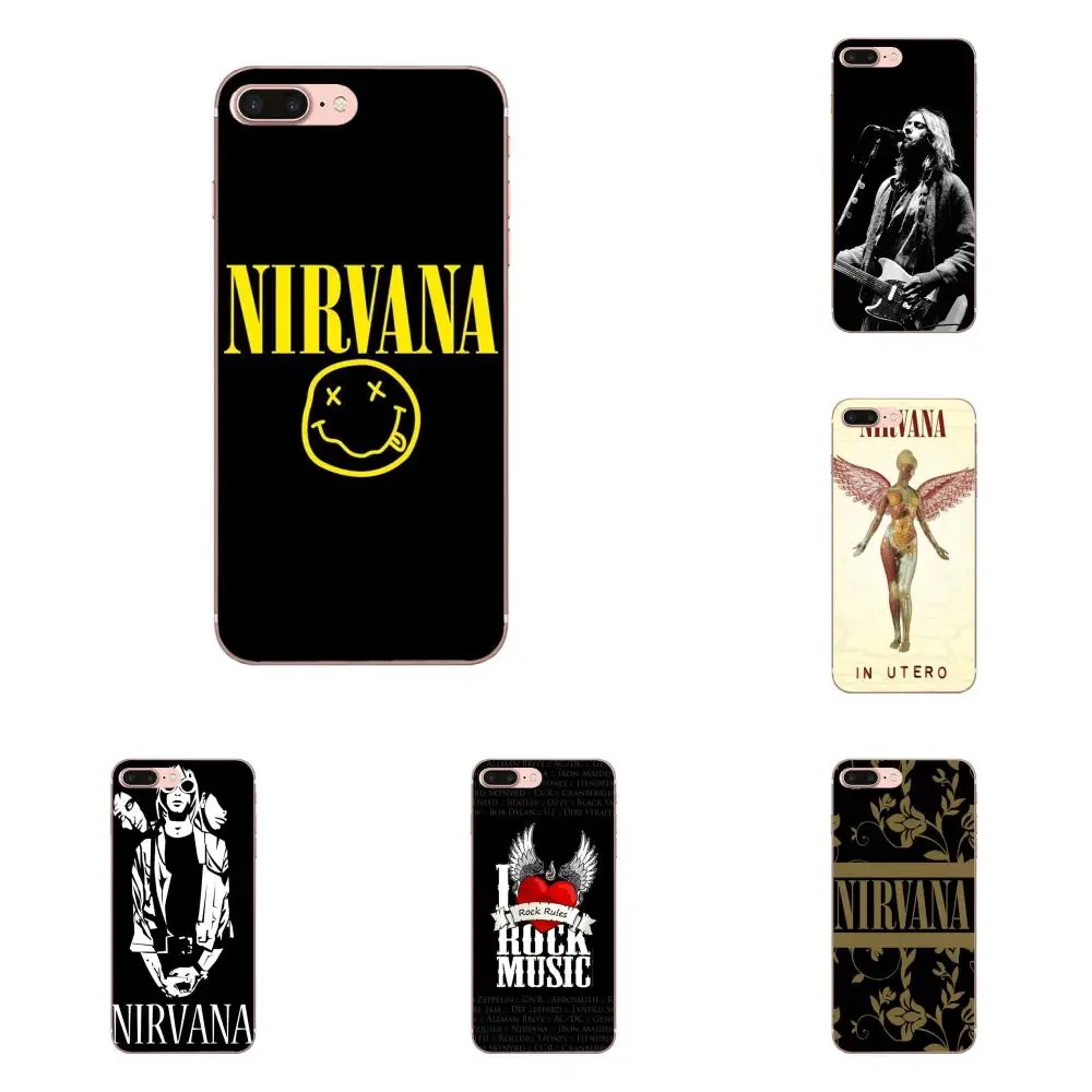 

Transparent TPU Case For Xiaomi Redmi Mi 4 7A 9T K20 CC9 CC9e Note 7 9 Y3 SE Pro Prime Go Play NIRVANA Rock Roll Band