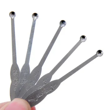 

10pcs Stainless Steel Ear Pick Portable Ear Cleaner Spoon Hung On Key Ring Adult Professional Ear Picking Cleaning Ear Care Tool