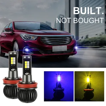 

Blue/yellow Led Light H8/h11 Csp Bulb Dual Color Kit For Fog Light Car 1 Pair Car Accessories Maintenance Auto Detailing #yl10