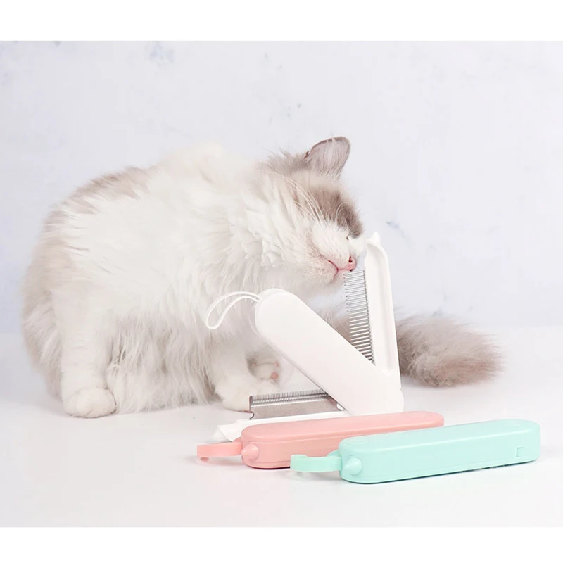 Pet Comb Dog Hair Shedding Combs Cat Ear Shape Grooming Tool Furmins Hair Removal Brush for Dogs Cats Pet Cleaning Supplies