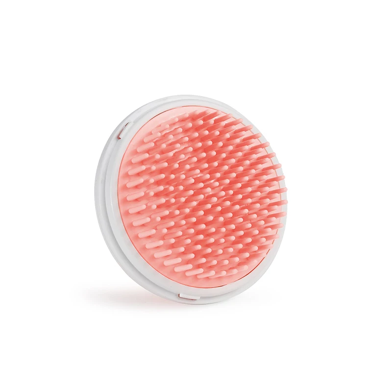 Soft Dog Bath Brush Comb Pet SPA Shampoo Massage Brush Shower Hair Removal Comb For Dogs Cats Pet Cleaning Grooming Tool - Color: Pink