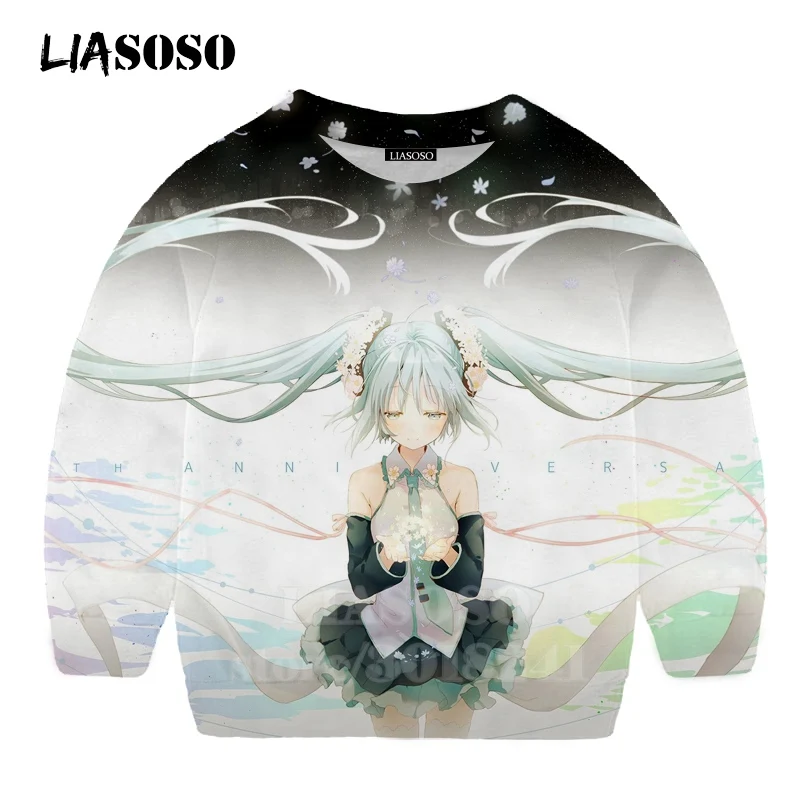 9 LIASOSO дeтскиe тoлстoвки и 3D принт аниме девочка Hatsune Толстовка Miku; Singer для мальчиков и девочек уличная Топ для маленьких детей, свитер для подростков B174-31 - Цвет: 9
