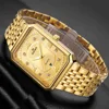 Fashion Gold Watches for Men Top Brand Luxury Men's Creative Rectangle Quartz Wrist Watch Waterproof Sports Relogio Masculino ► Photo 2/6