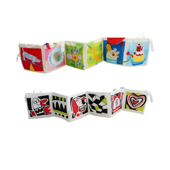 

Children Soft Cute Animal Unfolding Activity Cloth Book Baby Colorful Cloth Book Cartoon Bed Bumper Sleeping Time Story For Baby