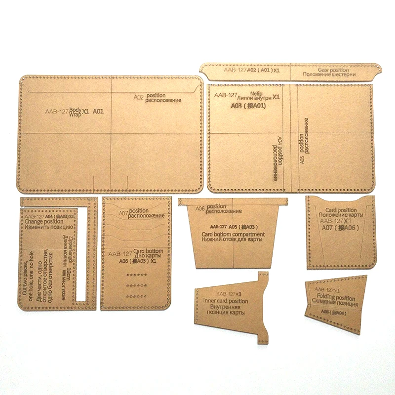 Molde de diseño de cuero hecho a mano, tipo billetera, dibujo de cuero artesanal, artículos de cuero, hobby, producción - AliExpress Hogar y jardín