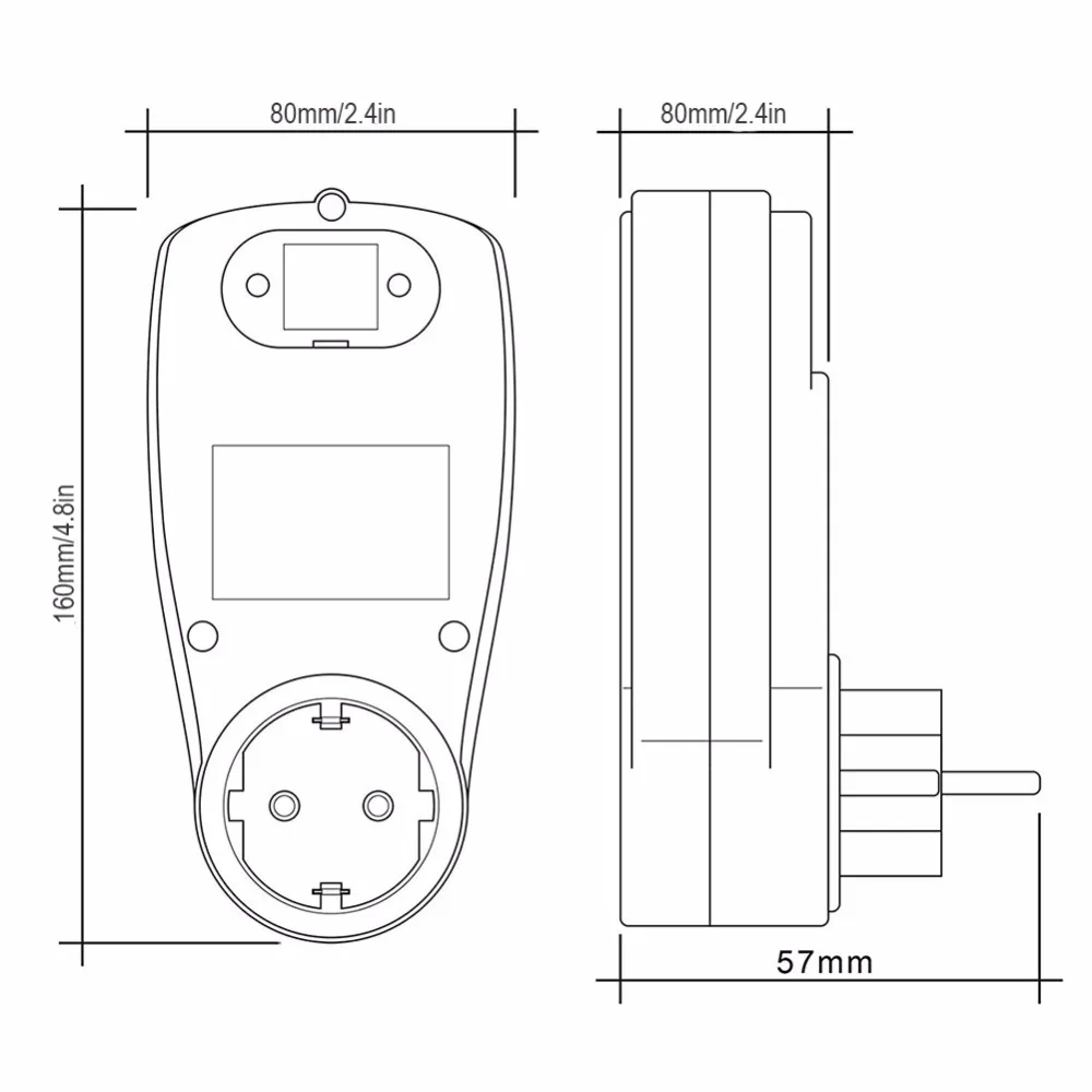 EU Digital LCD Energy watt Meter Wattmeter Wattage Electricity Kwh Power monitor Electric Meter Measuring Outlet Power Analyzer power meter