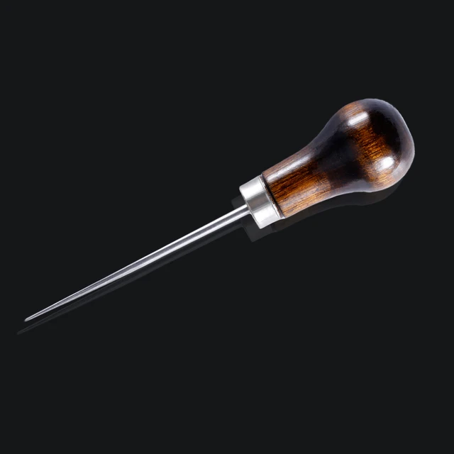 Awl Tool Sewing Tools Pokey Tool for Crafting Leather Sewing Awl Handle  Scratch Awl Wood Handle Pin Punching Hole Maker 87HA - AliExpress