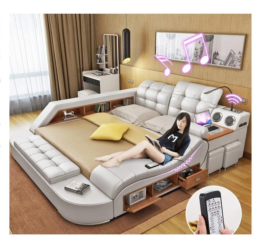 Modern Bedroom Furniture Muebles De Dormitorio Smart Leather Smart Beds Bedroom Sets Cama Beds Aliexpress