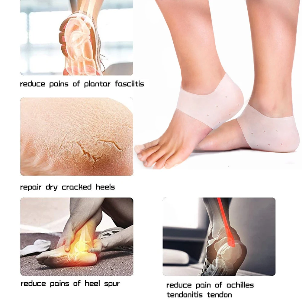 1 Pair Heel Cups Heel Pads Cushion Heel Protectors Covers For Heel Pain Dry  Cracked Heels Red | Fruugo US