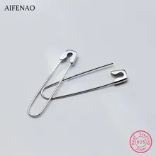 Серьги-гвоздики из стерлингового серебра 925 пробы для женщин и мужчин, скрепки для бумаги, хип-хоп серьги, женские серьги, вечерние украшения, подарок