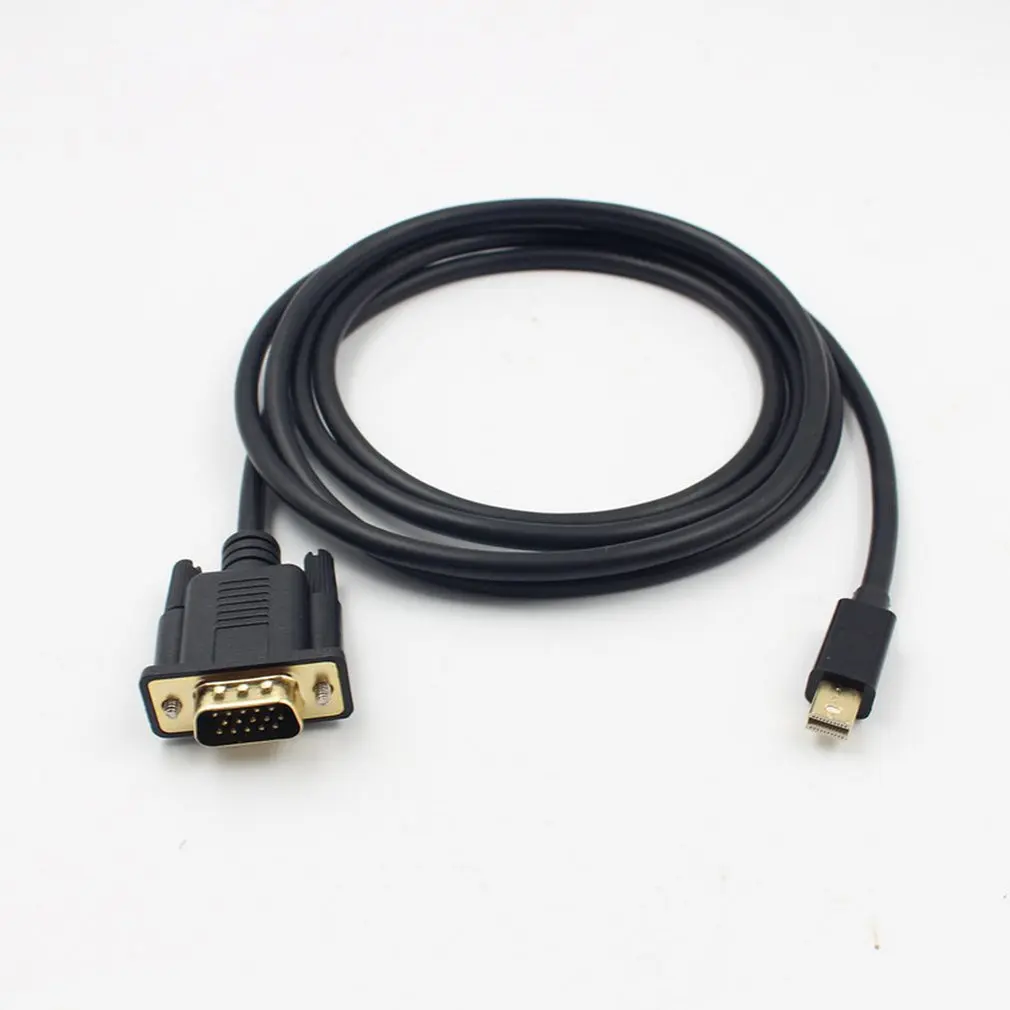 Мини Dp к Vga мини Dsiplayport Dp Thunderbolt к Vga Мужской адаптер кабель конвертер для Mac 1,8 M