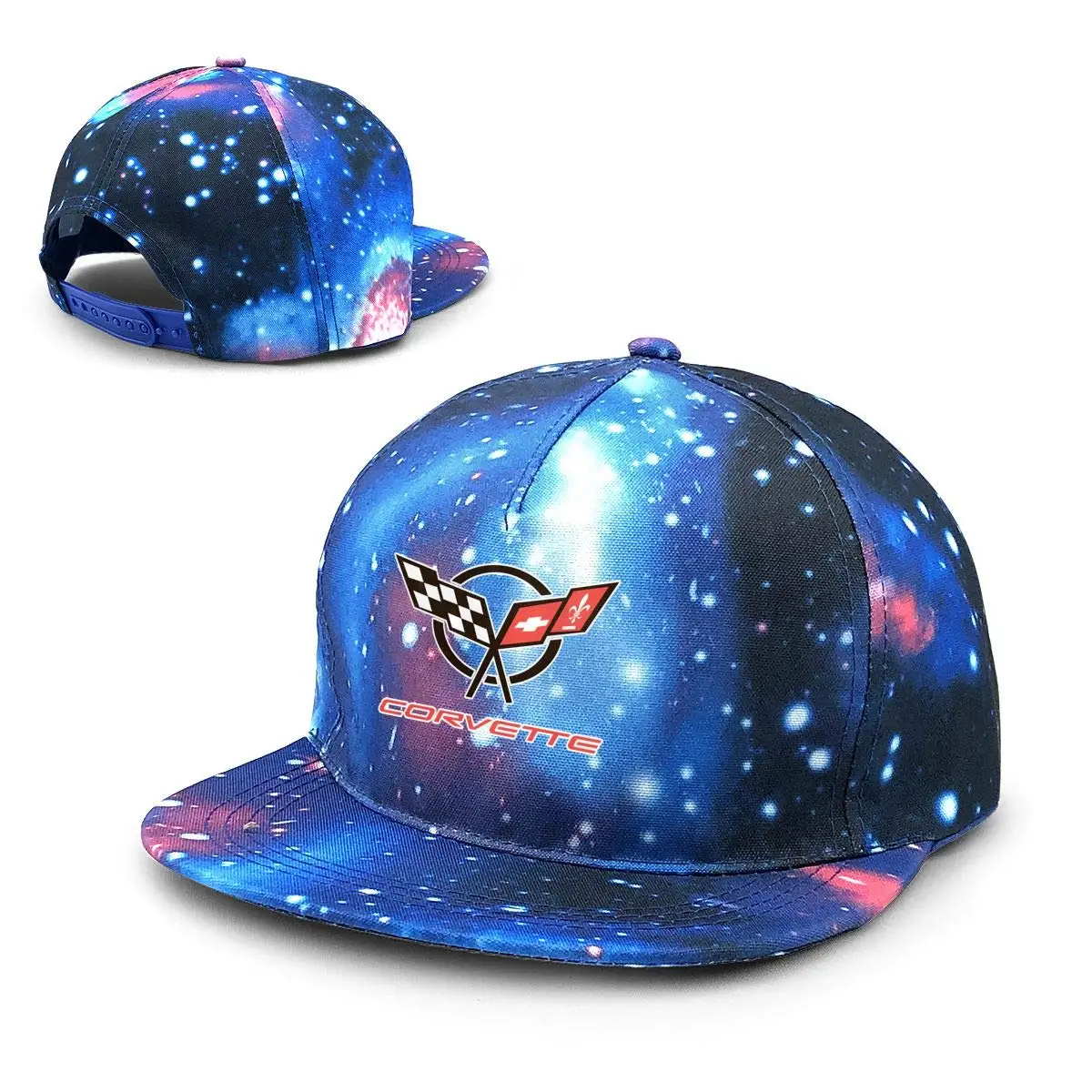 Изображения Корвет логотип унисекс Звездный колпачок галактики Прохладный Регулируемый Хип-хоп