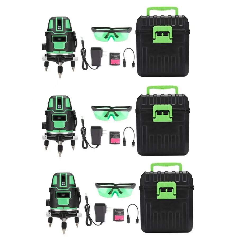 High Accuracy Green Beam Self Leveling Laser Meter Horizontal Vertical Level Meter US 110-240V Level Meter Instrument
