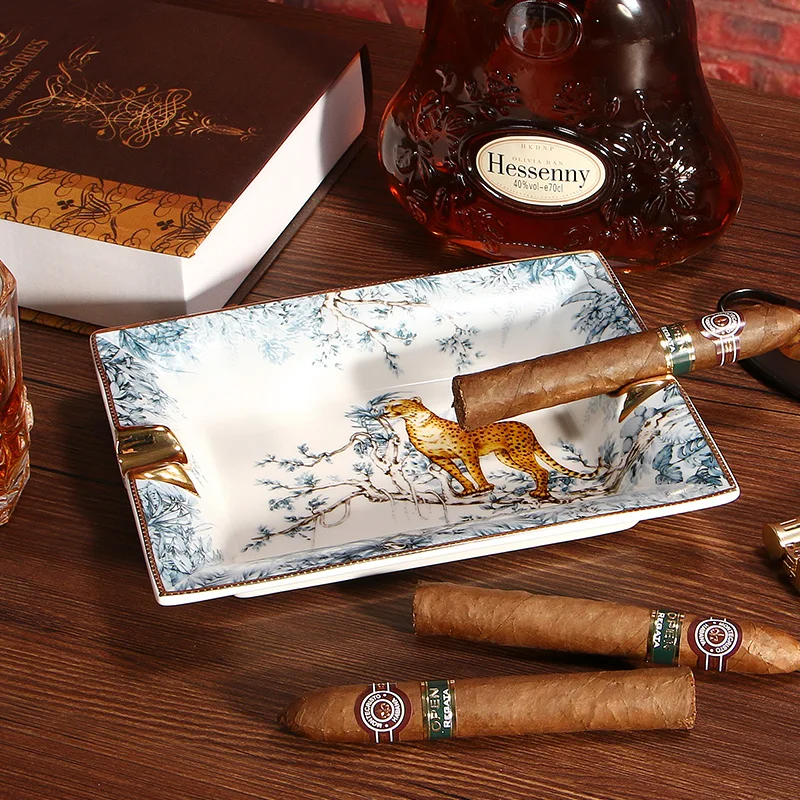 Новая поставка Высококачественная пепельница из костяного фарфора европейская