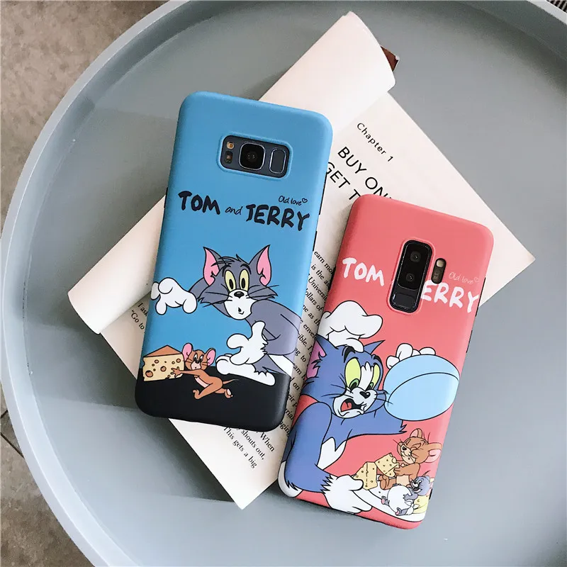 

DCHZIUAN Cute Cartoon Tom Jerry Phone Case For Samsung Galaxy Note 10 S10 Plus Note 8 Note 9 S8 S9 Plus Case Cute Soft Cover