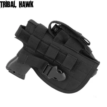 

Tactical Advanced Universal Gun Holster Right Hand Molle Modular Pistol Holster Combat Airsoft Waist Belt Holster Quick Relese