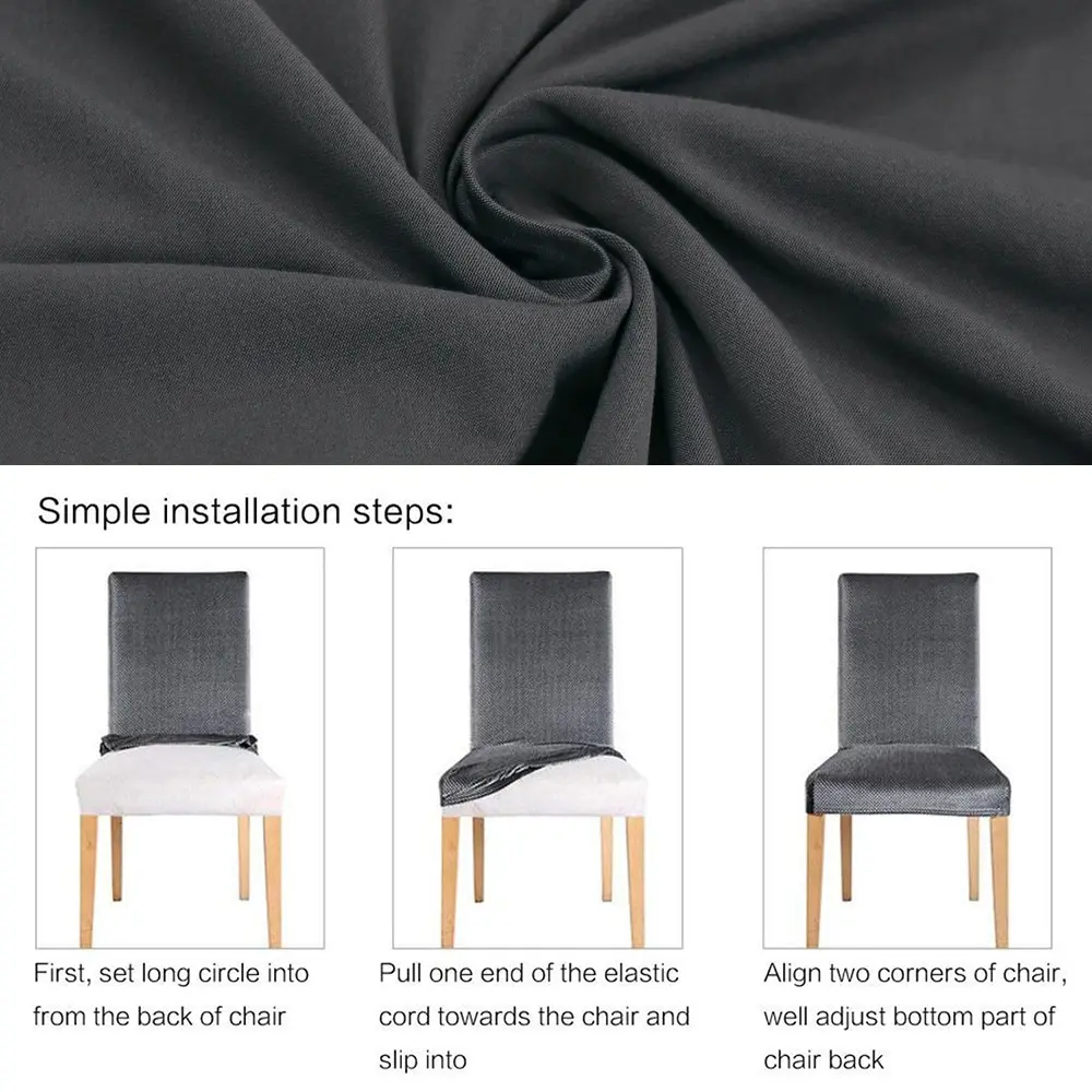 Slipcover Stretch Spandex Seat Cover Chair Cover Protector Dining Elastic Party 