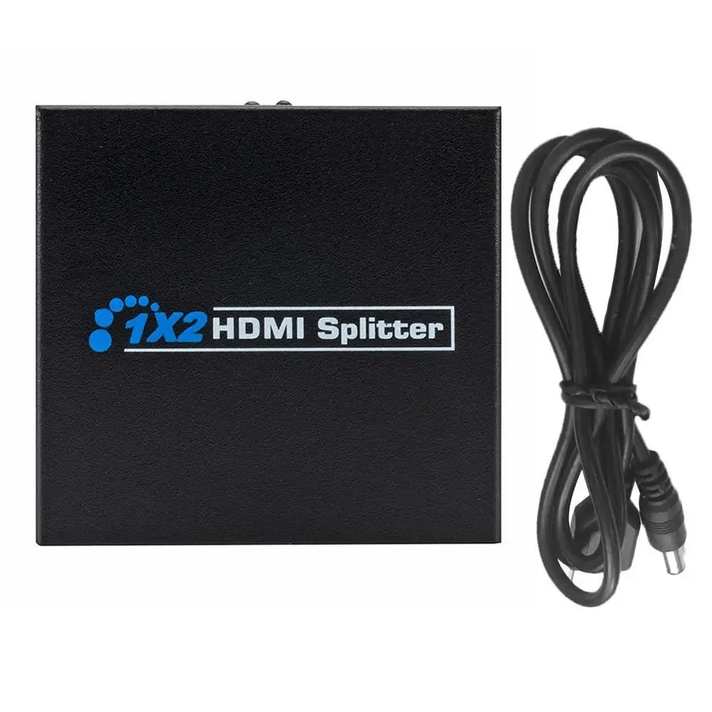 1X2 сплит 1 в 2 Выход Усилитель Full HD 1080p видео HDMI коммутатор HDCP HDMI переключатель Сплит-тер двойной дисплей для HDTV DVD PS3